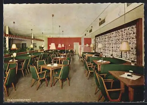 AK Bad Bramstedt, Kurhotel Gutsmann, Weinrestaurant-Speisezimmer
