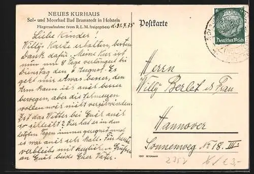 AK Bad Bramstedt in Holstein, Rheumaheilstätte, Fliegeraufnahme