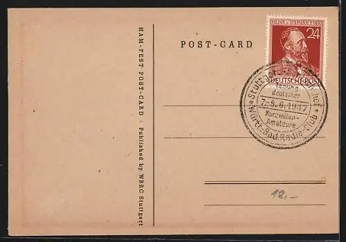 AK Stuttgart, First German postwar Ham-Fest 7.-8.6.1947