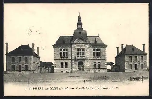 AK Saint-Pierre-des-Corps, Nouvelle Mairie et les Écoles