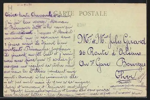 AK Saint-Pierre-des-Corps, La Poste et rue adjacente