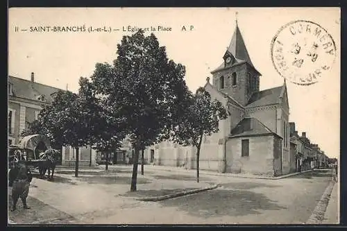 AK Saint-Branchs, L`église et la place