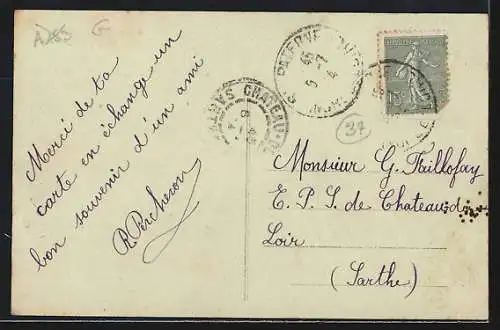 AK Saint-Paterne, Mairie et Pont Carnot