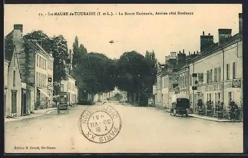 AK Ste-Maure-de-Touraine, La Route Nationale, Arrivée côté Bordeaux