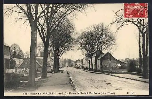 AK Sainte-Maure, Route de Paris à Bordeaux (côté Nord)