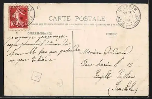 AK Sainte-Maure, La Vallée de Courineau et vue des maisons rurales