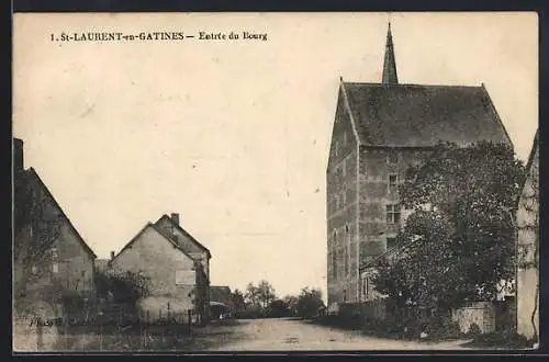 AK Saint-Laurent-en-Gâtines, Entrée du Bourg