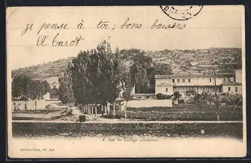 AK Apt, Collège communal et paysage environnant