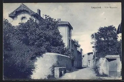 AK Lapalud, Villa Mauretta et rue bordée d`arbres