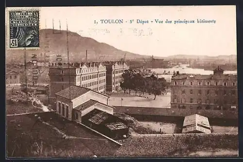 AK Toulon, 5e Dépôt, Vue des principaux bâtiments