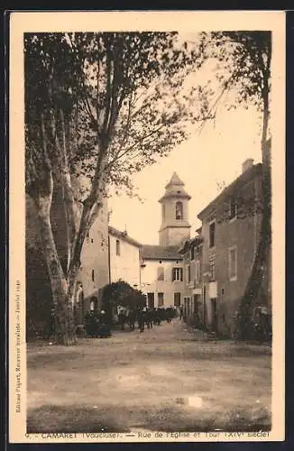 AK Camaret, Rue de l`Église et tour