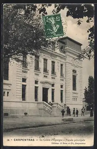 AK Carpentras, La Caisse d`Épargne, Facade principale