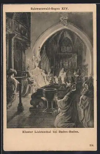 AK Schwarzwald-Sagen XIV., Kloster Lichtenthal bei Baden-Baden