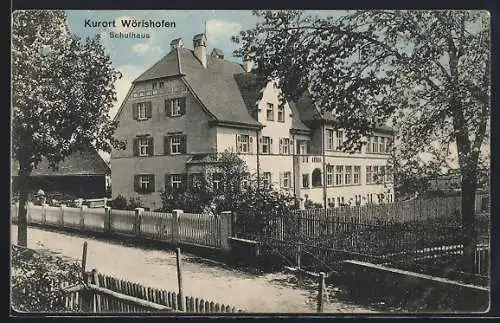 AK Wörishofen, Schulhaus, Strassenpartie