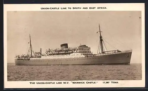 AK Passagierschiff Warwick Castle, Union-Castle Line