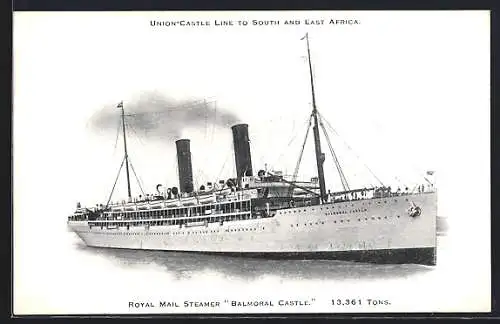 AK Passagierschiff Balmoral Castle der Union-Castle Line