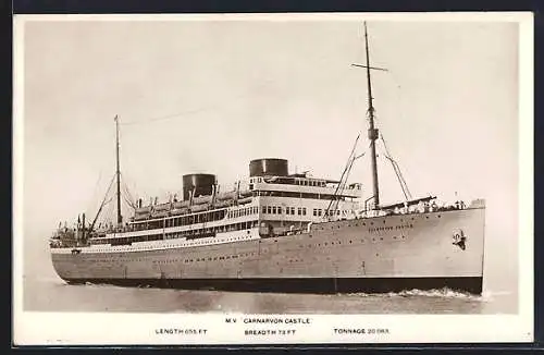 AK MV Carnarvon Castle in Fahrt