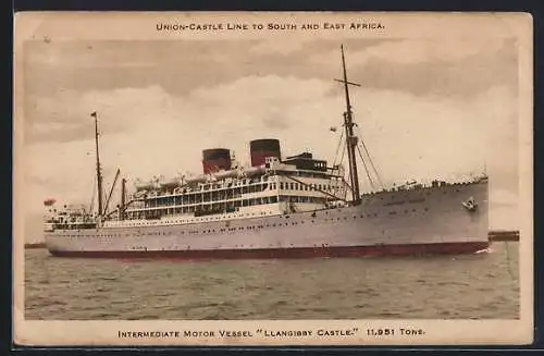 AK Union-Castle Line to South and East Africa, Intermediate Motor Vessel Llangibby Castle, Passagierschiff