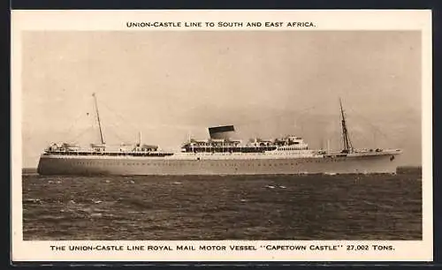 AK The Union-Castle Royal Mail Motor Vessel Capetown Castle