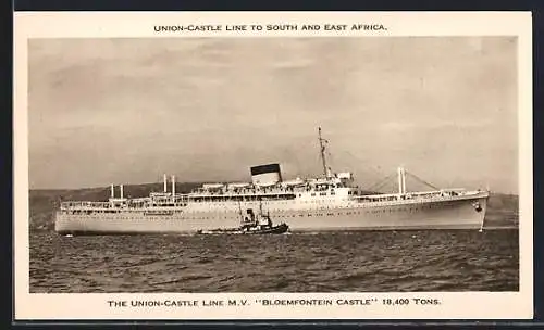 AK Union-Castle Line to South and East Africa, Passagierschiff Bloemfontain Castle
