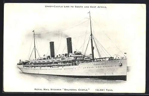 AK Steamer Balmoral Castle der Union Castle Line