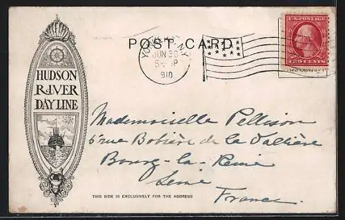 AK Dampfer Robert Fulton der Hudson River Day Line