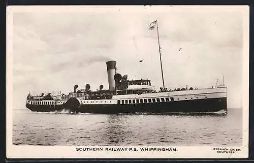 AK Passagierschiff P.S. Whippingham in voller Fahrt, Southern Railway