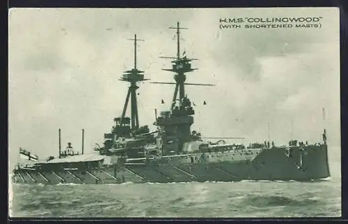 AK HMS Collingwood with shortened masts