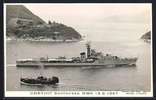 AK Cheviot Destroyer HMS 13-6-1957