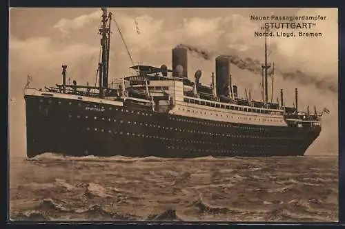 AK Passagierschiff Stuttgart, Nordd. Lloyd Bremen