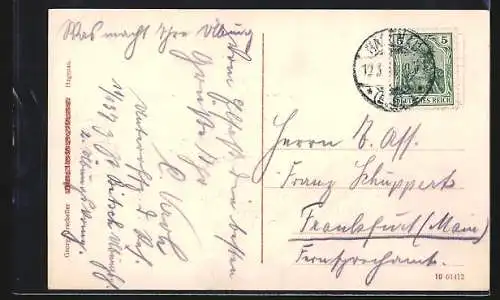 AK Hagenau i. Els, Totalansicht mit Strasse aus der Vogelschau