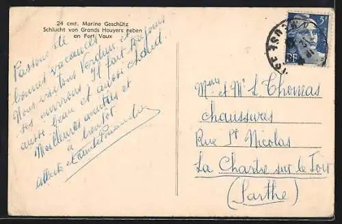 AK Fort de Vaux, Ravin des Rands-Houyers, Marine-Geschütz