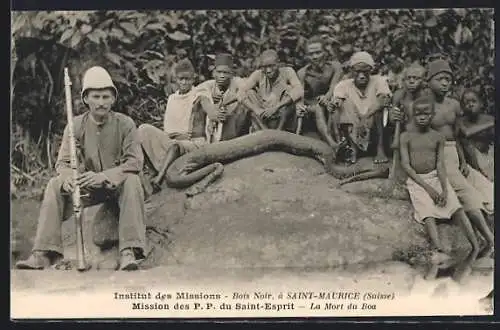 AK Mission des P. P. du Saint-Esprit, La Mort du Boa, Schlange