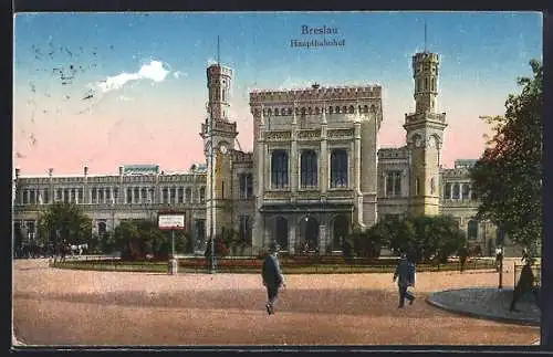 AK Breslau, Ansicht Hauptbahnhof