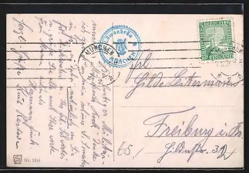 Künstler-AK F.Schlemo: Freiübung, Trinker leeren Bierkrug