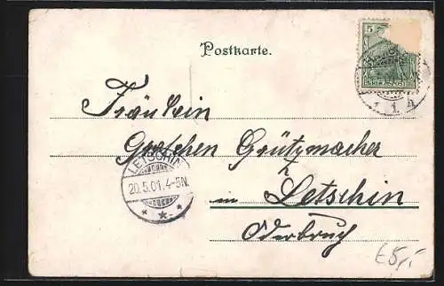 Lithographie Hamburg-St. Pauli, Stadtwappen, Strassenpartie auf St. Pauli