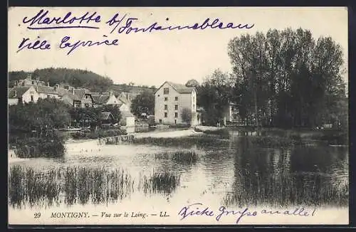 AK Montigny, Vue sur le Loing