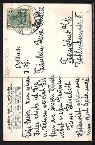 Künstler-AK Flugzeug - Luftkampf, Deutsche Taube im Kampf mit feindlichen Fliegern, Feuerduell mit Pistole