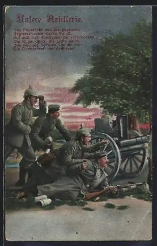 AK Artillerie im Kampf mit dem Feind