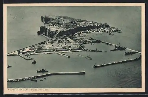 AK Helgoland, Gesamtansicht vom Flugzeug aus