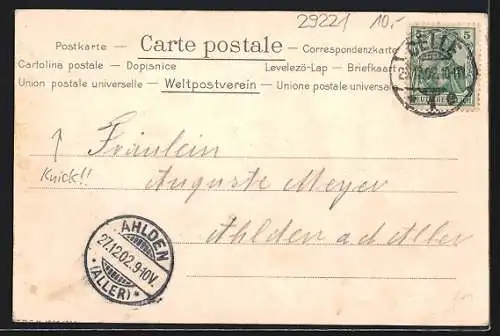 AK Celle, Markt mit Rathaus