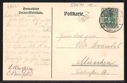AK Berncastel, Gasthaus Doctor Weinstube