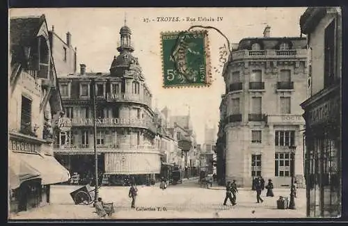 AK Troyes, Rue Urbain IV., Geschäfte