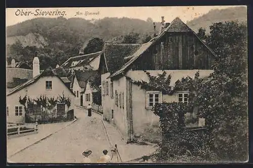 AK Ober-Sievering, Strasse am Himmel