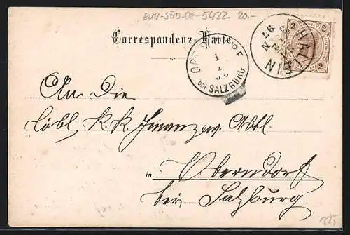 Lithographie Dürrnberg, Ortsansicht