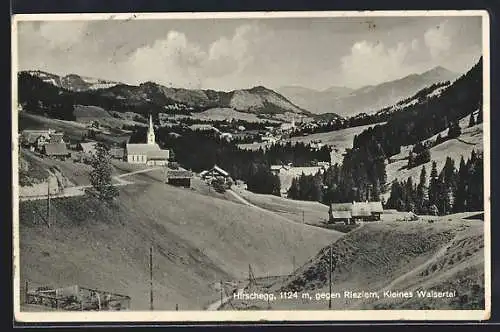 AK Hirschegg /Kleines Walsertal, Ortsansicht gegen Riezlern