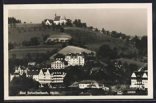 AK Bad Schallerbach /Ob.-Do., Teilansicht mit Kirche