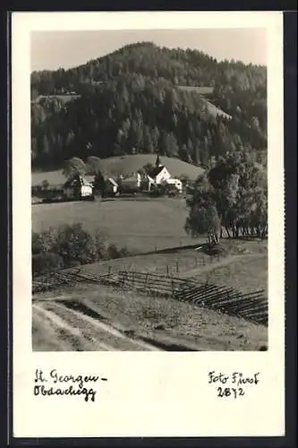 AK St. Georgen-Obdachegg, Ortsansicht mit Umgebung