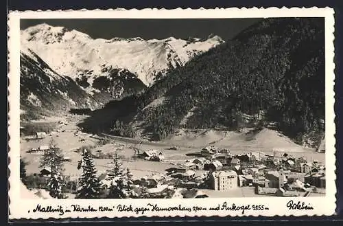 AK Mallnitz in Kärnten, Ortsansicht gegen Hannoverhaus und Ankogel