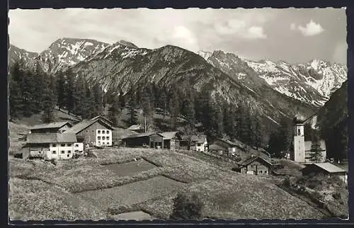 AK Bschlabs in Pfafflar, Ortspartie mit Bergen